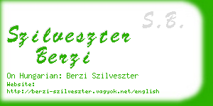 szilveszter berzi business card